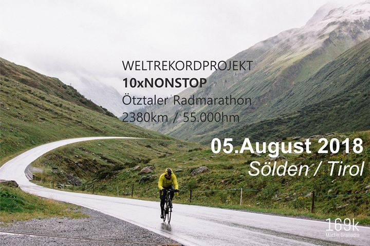 Weltrekordprojekt 10xNONSTOP Ötztaler Radmarathon