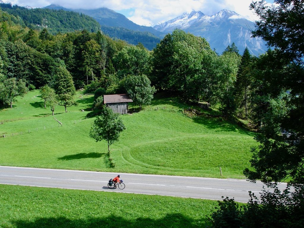 jeffs wife on a tour surrounded by greenery